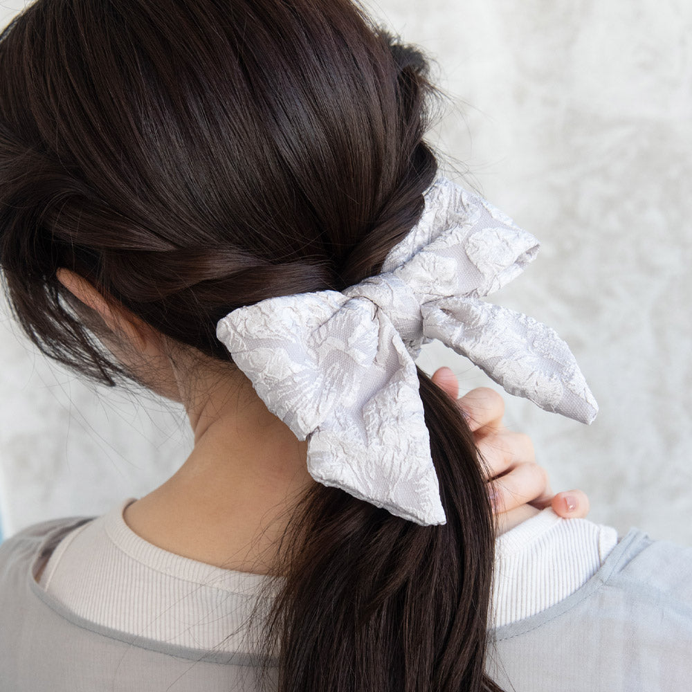 Big Floral Bow Scrunchie