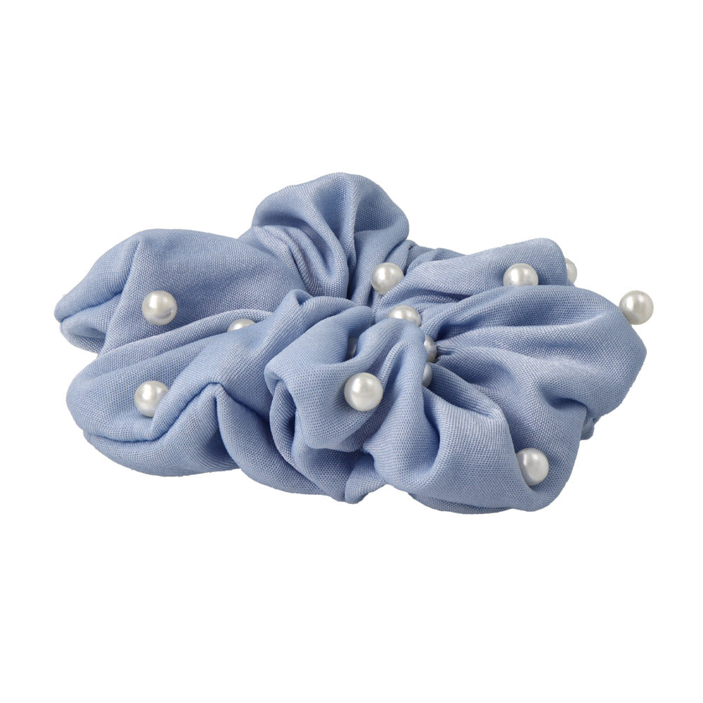 Pearly Denim Hair Scrunchie