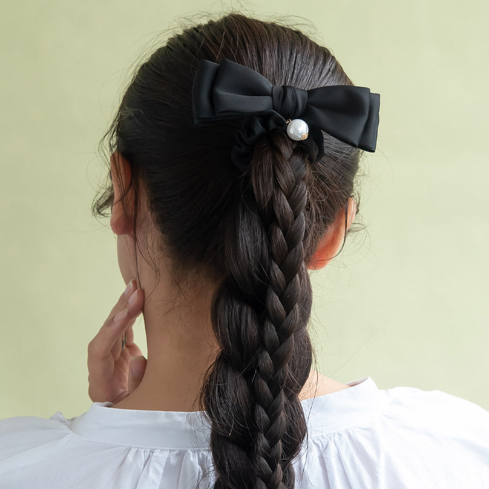 Rectangular Bow Hair Scrunchie