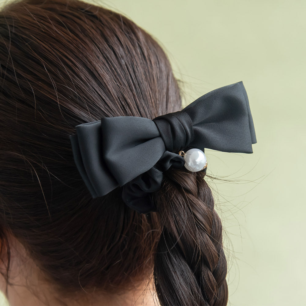 Rectangular Bow Hair Scrunchie