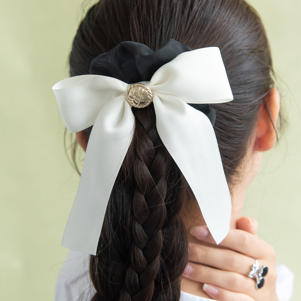 Sleek Bow Hair Scrunchie