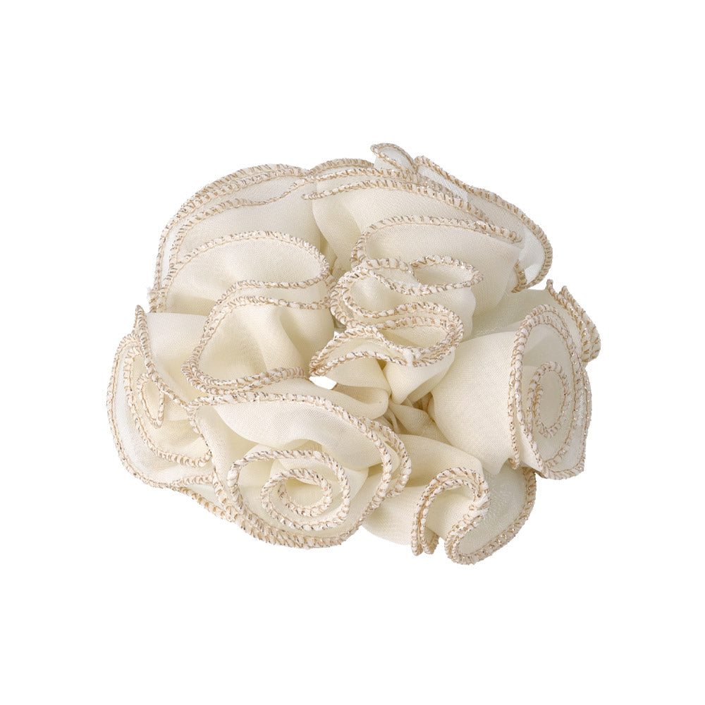 Trimmed Ruffle Hair Scrunchie