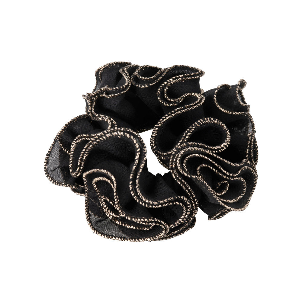 Trimmed Ruffle Hair Scrunchie