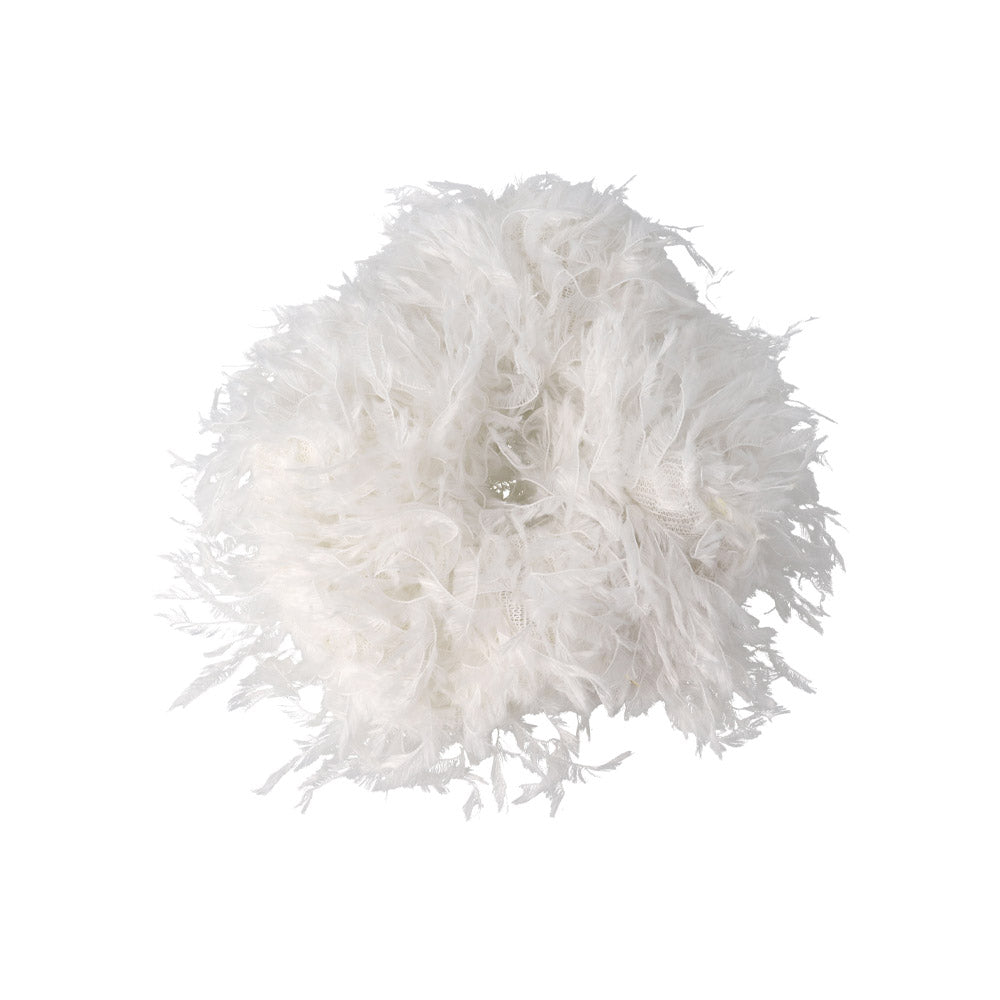 Faux Feather Large Scrunchie