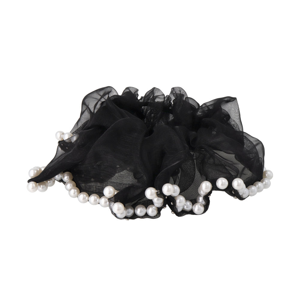 Pearl Rimmed Hair Scrunchie