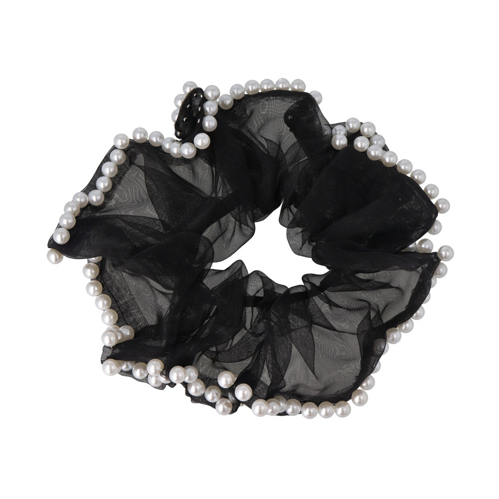 Pearl Rimmed Hair Scrunchie