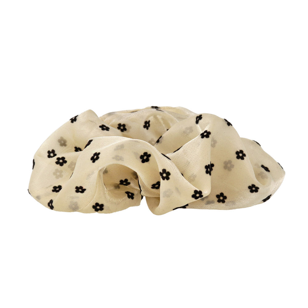 Flower Dot Hair Scrunchie