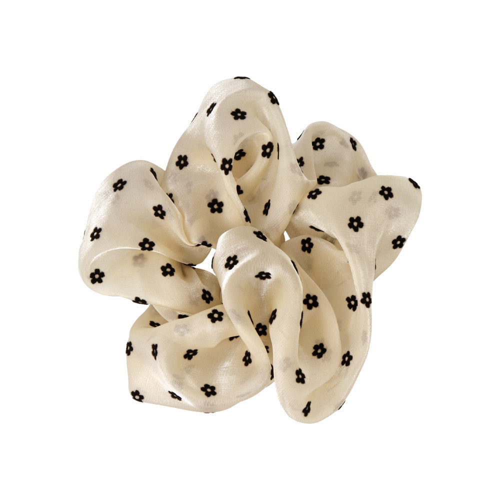 Flower Dot Hair Scrunchie