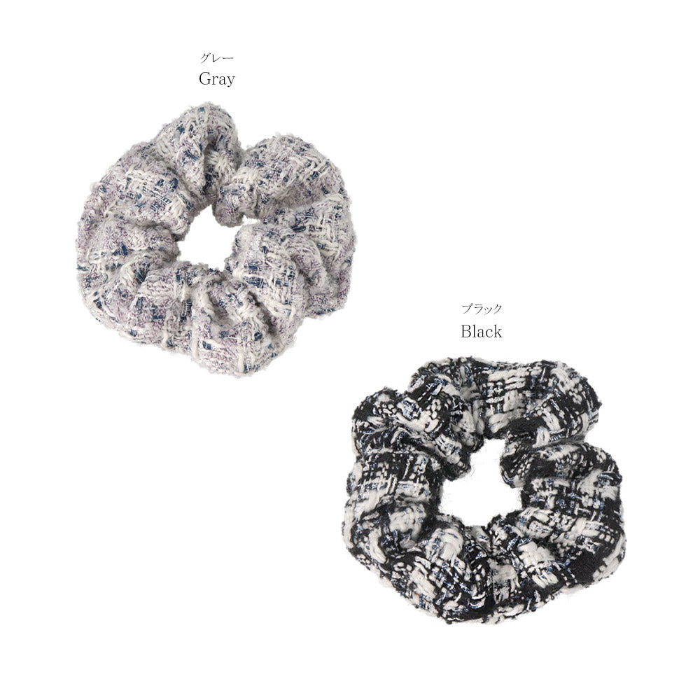 Tweed Hair Scrunchie