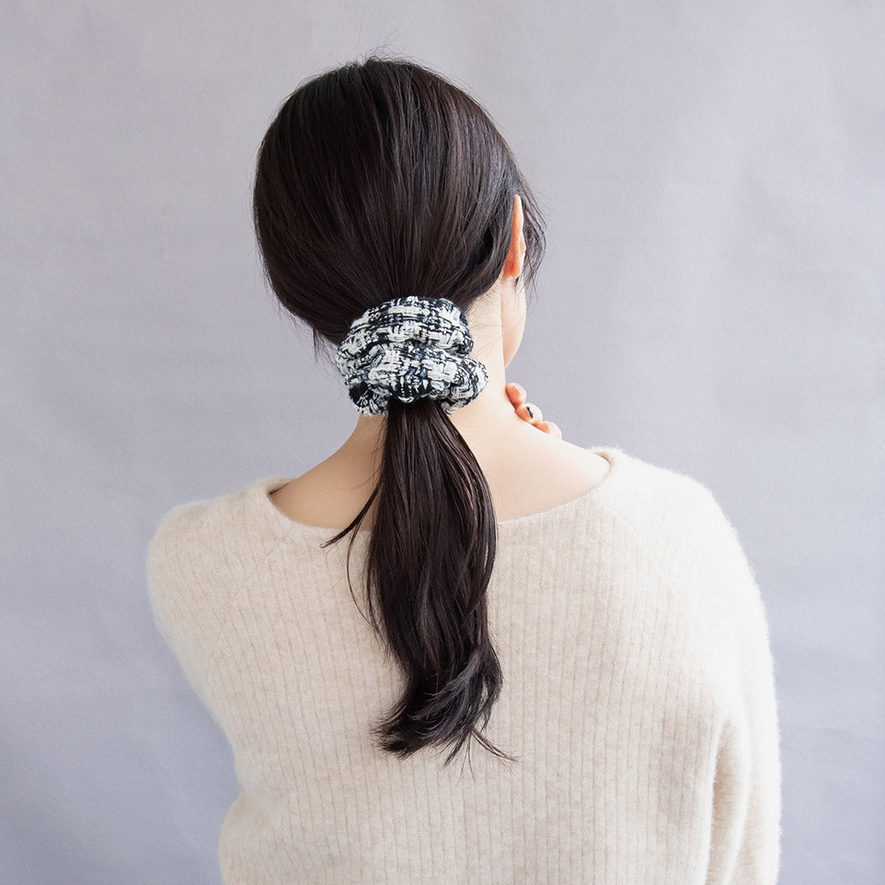 Tweed Hair Scrunchie