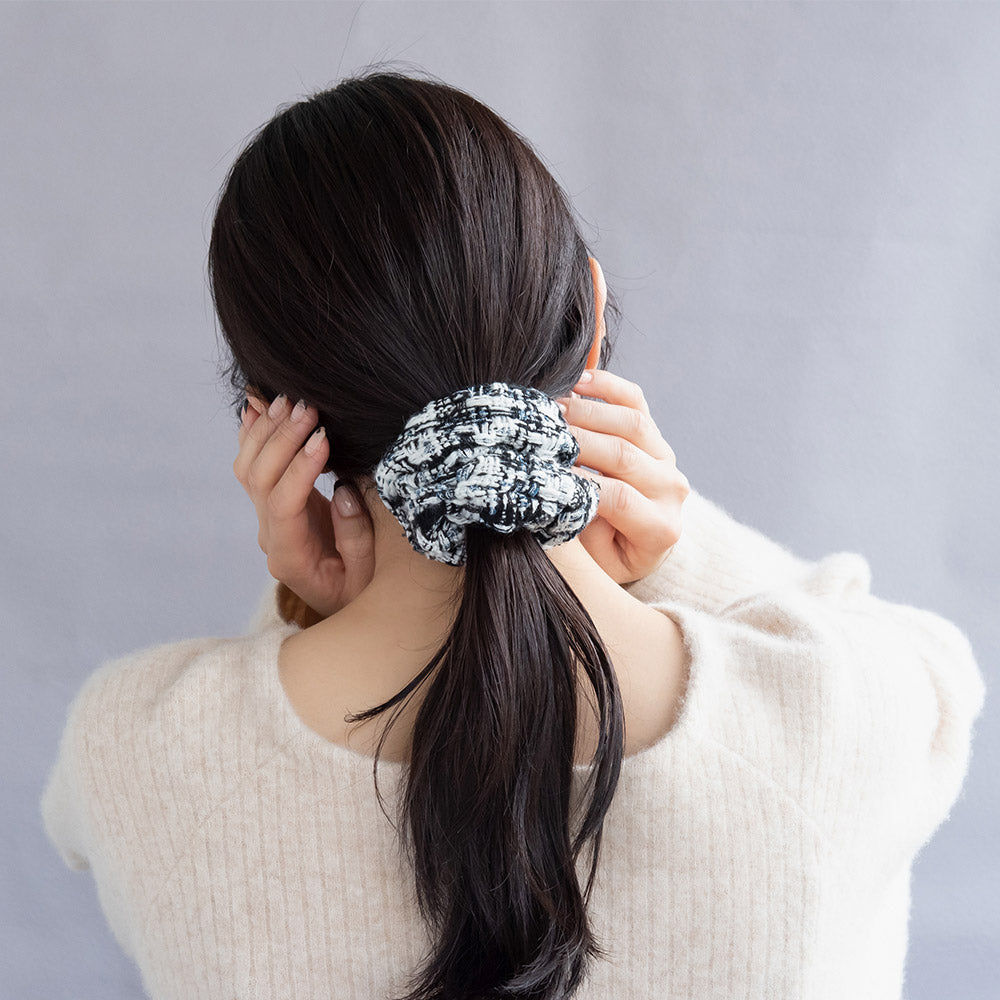 Tweed Hair Scrunchie