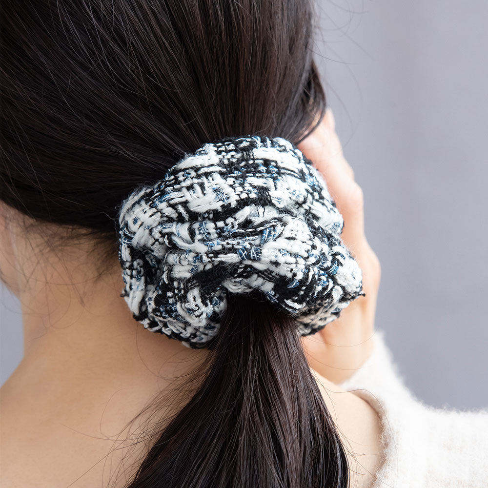 Tweed Hair Scrunchie