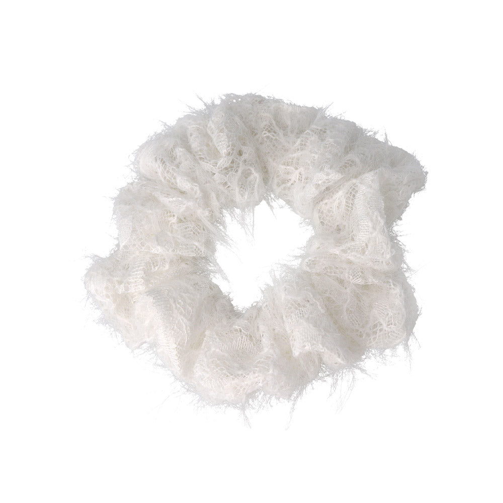 Fuzzy Lace Hair Scrunchie