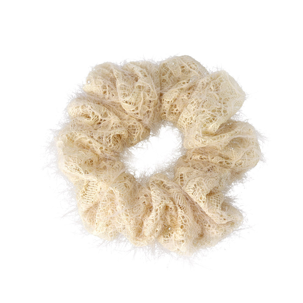 Fuzzy Lace Hair Scrunchie
