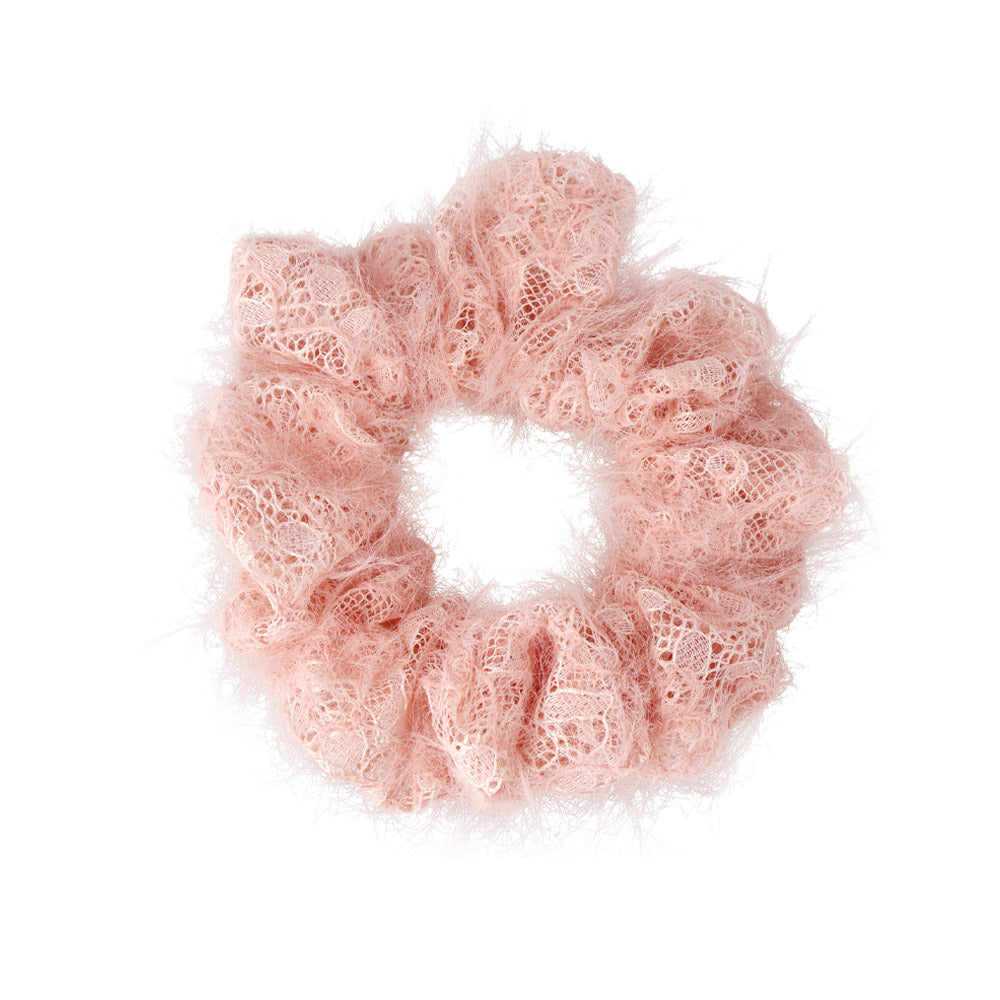 Fuzzy Lace Hair Scrunchie