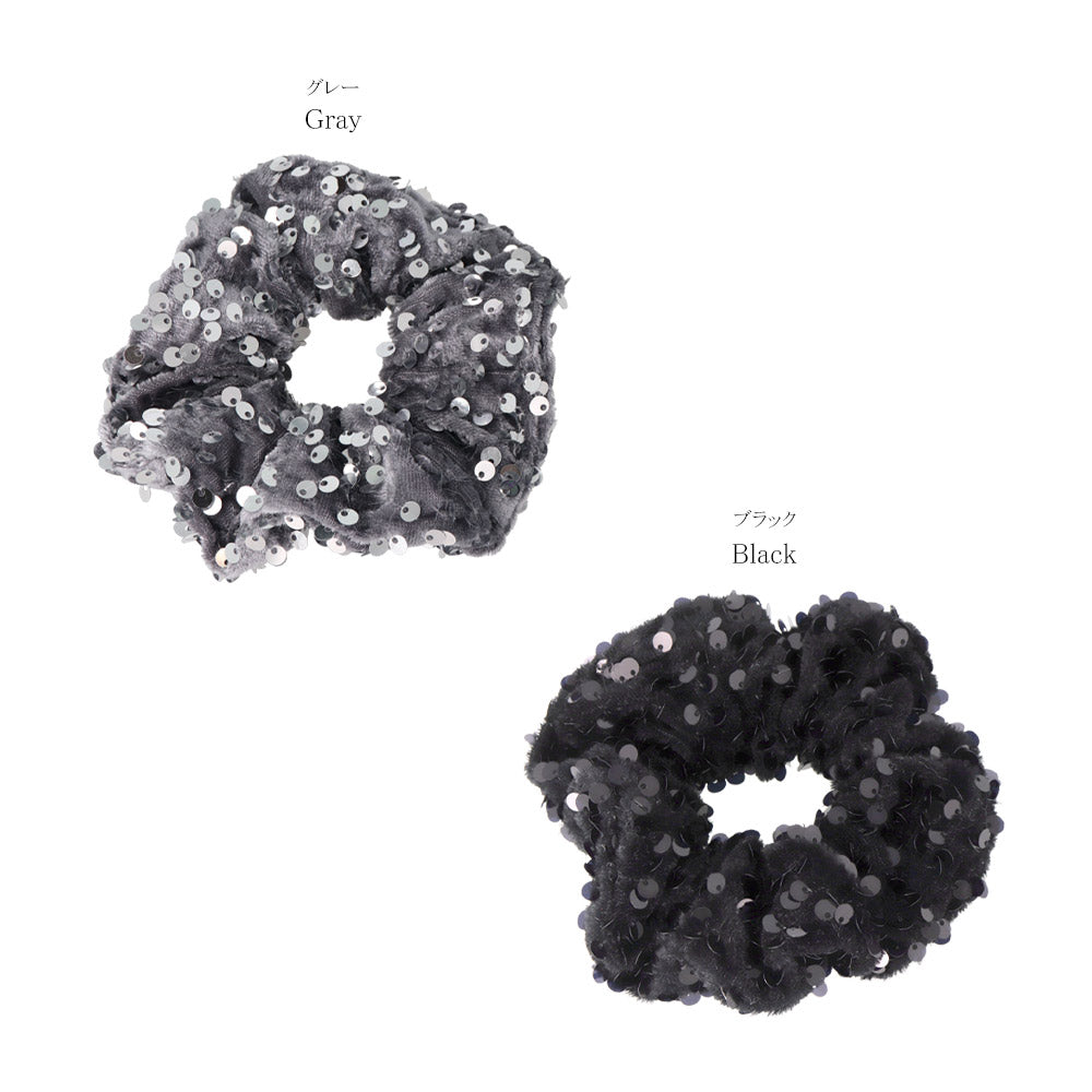 Sequin Velvet Hair Scrunchie