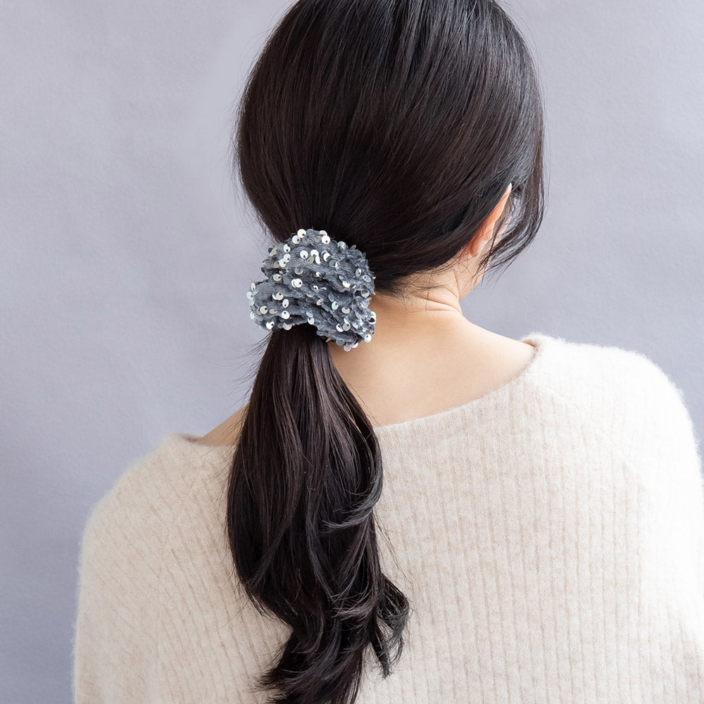 Sequin Velvet Hair Scrunchie