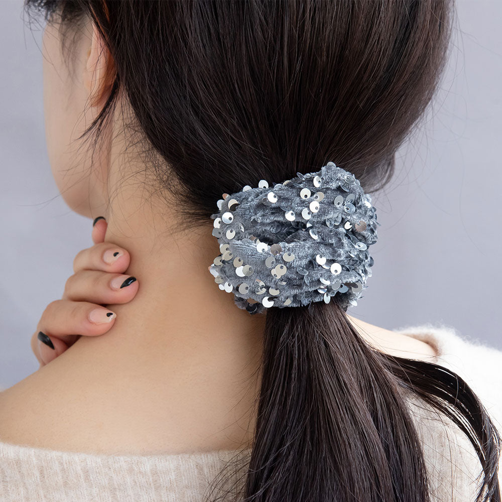 Sequin Velvet Hair Scrunchie