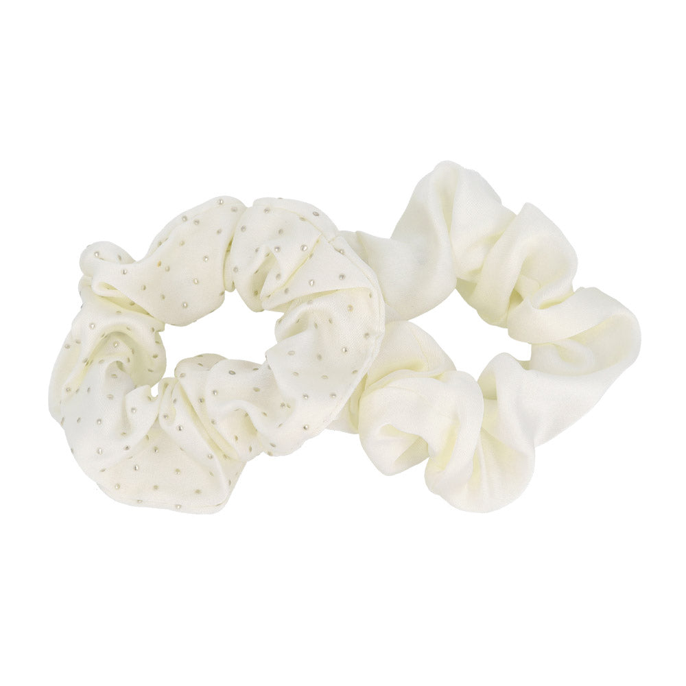 Plain and Dot Scrunchie Set