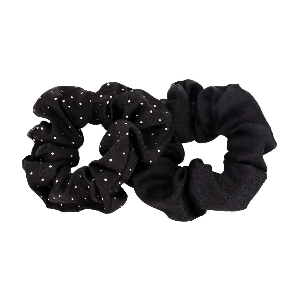 Plain and Dot Scrunchie Set