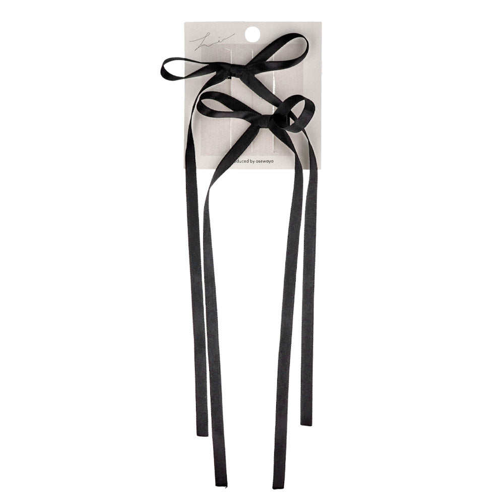 Long Tail Bow Pinch Clip Set