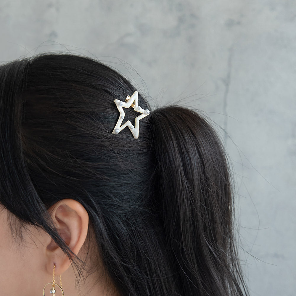 Encrusted Star Shaped Pinch Clip