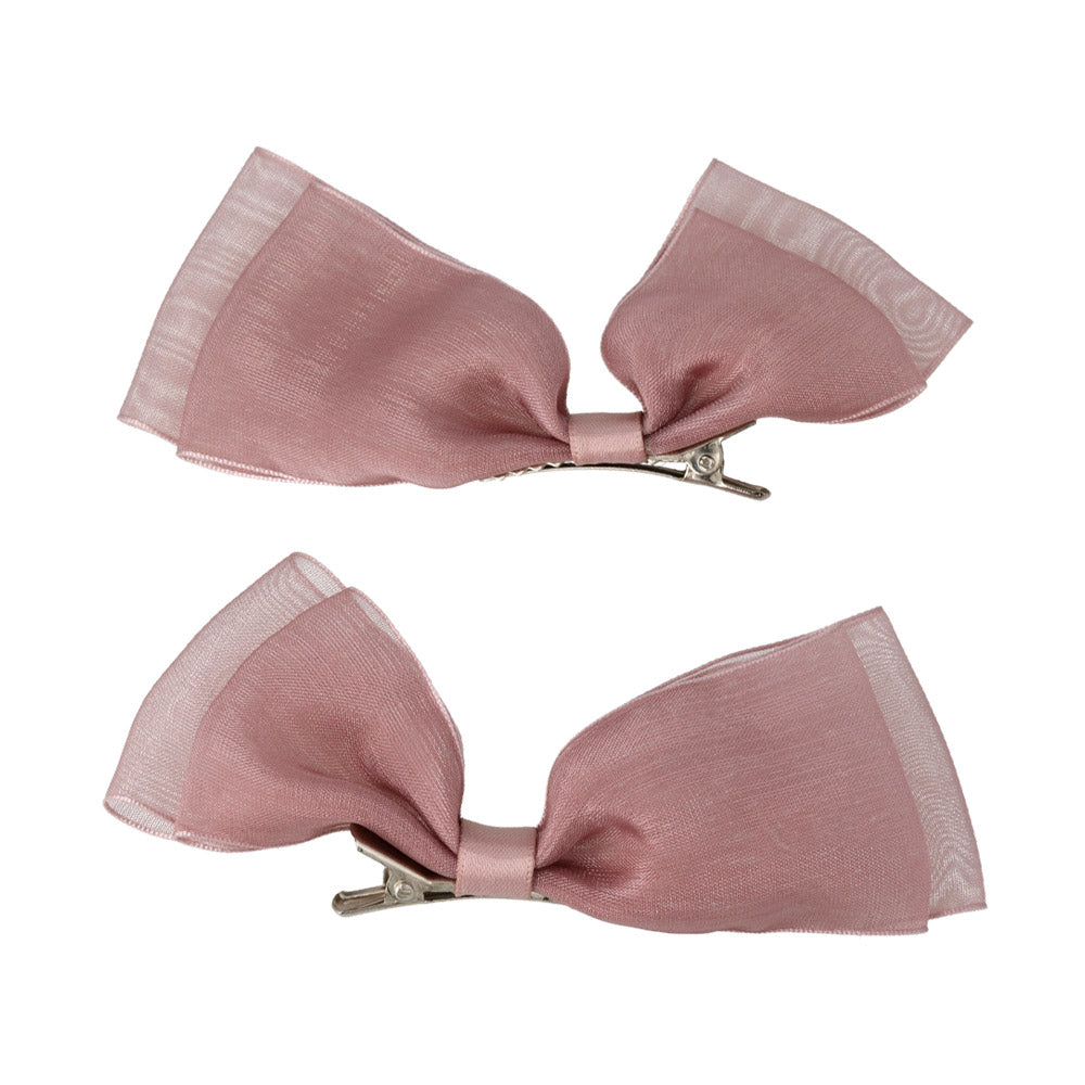 Sheer Asymmetrical Bow Clip Set