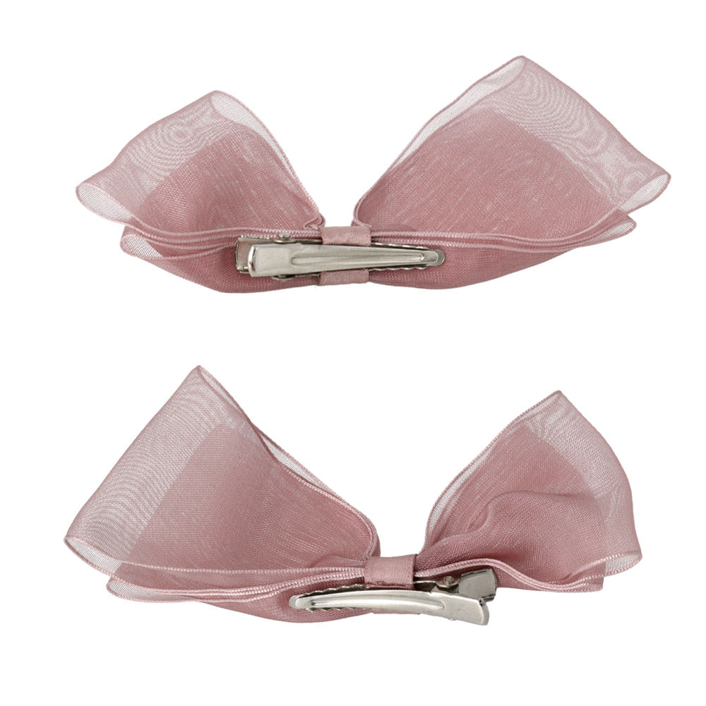 Sheer Asymmetrical Bow Clip Set