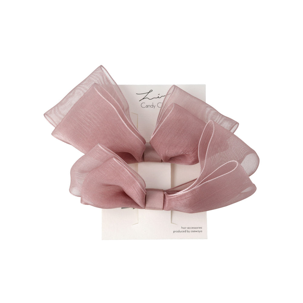 Sheer Asymmetrical Bow Clip Set