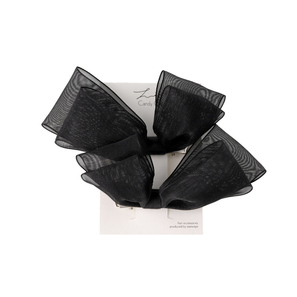 Sheer Asymmetrical Bow Clip Set