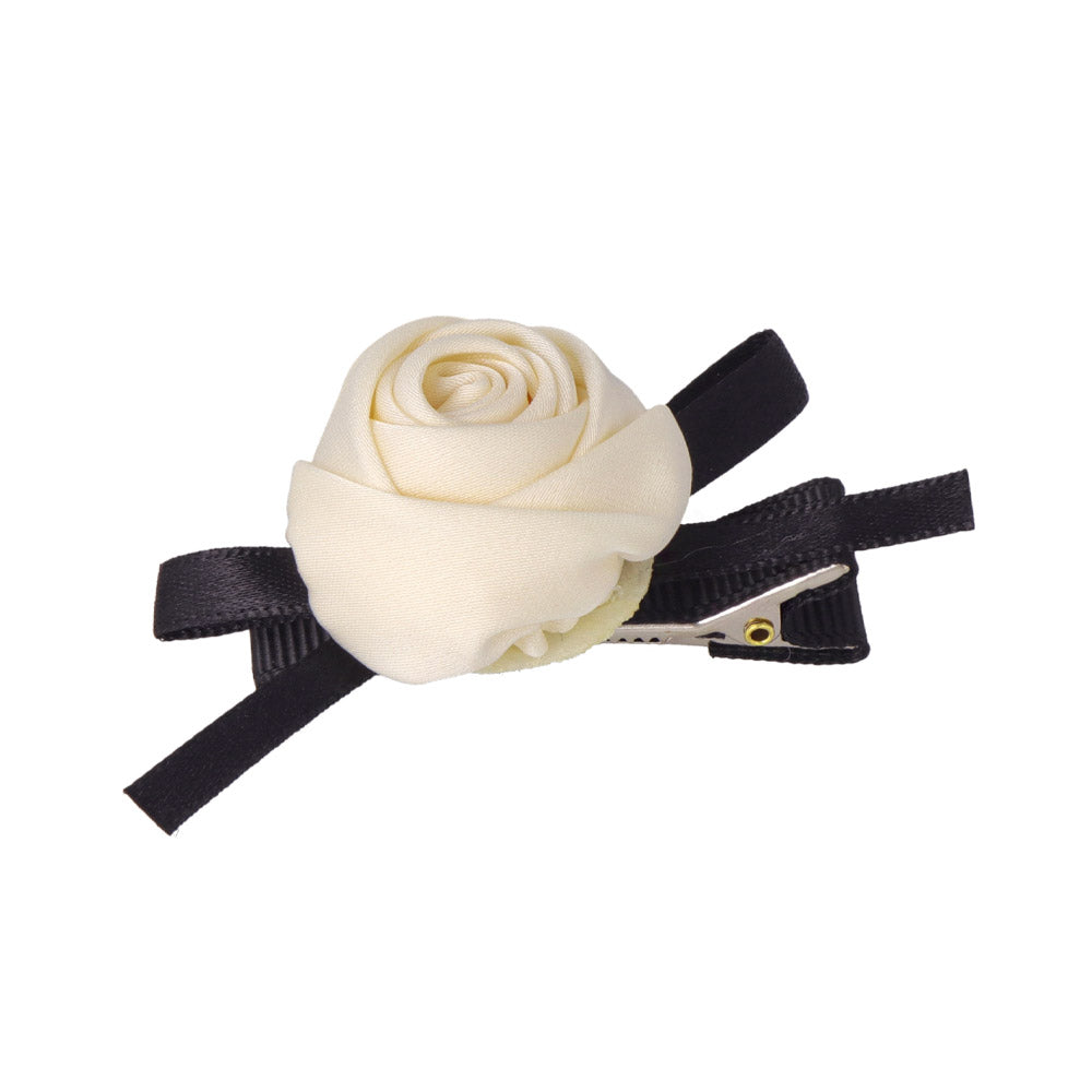 Ribbon Rose Pinch Clip Set