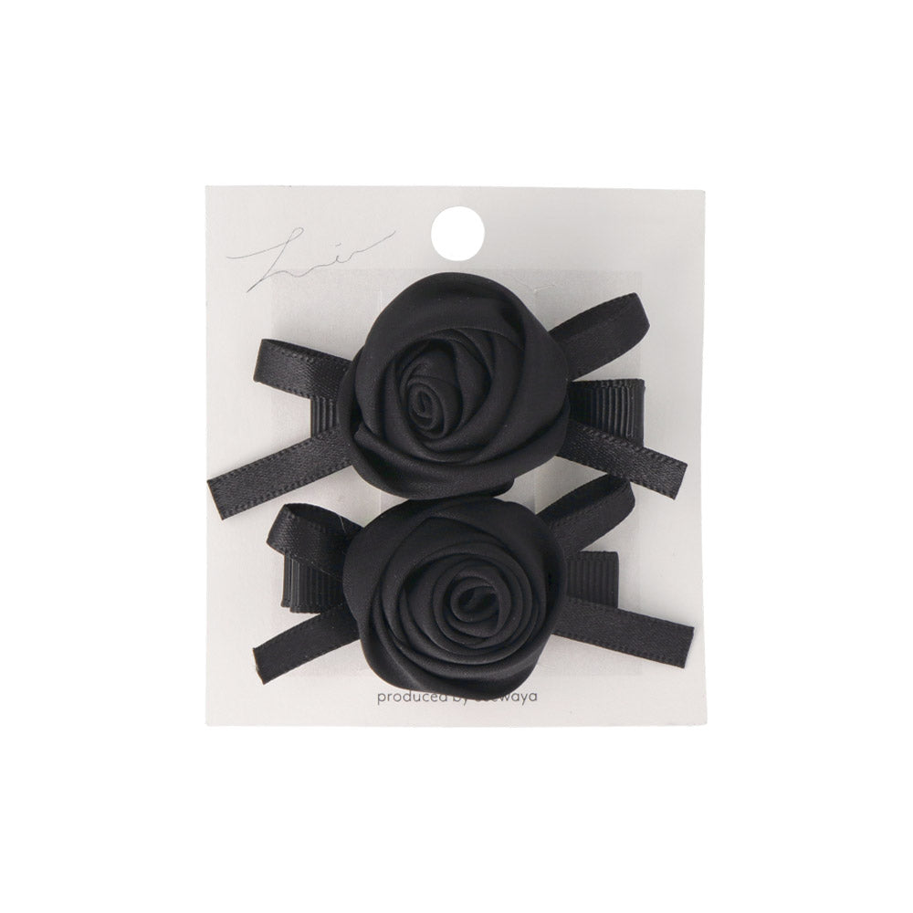 Ribbon Rose Pinch Clip Set