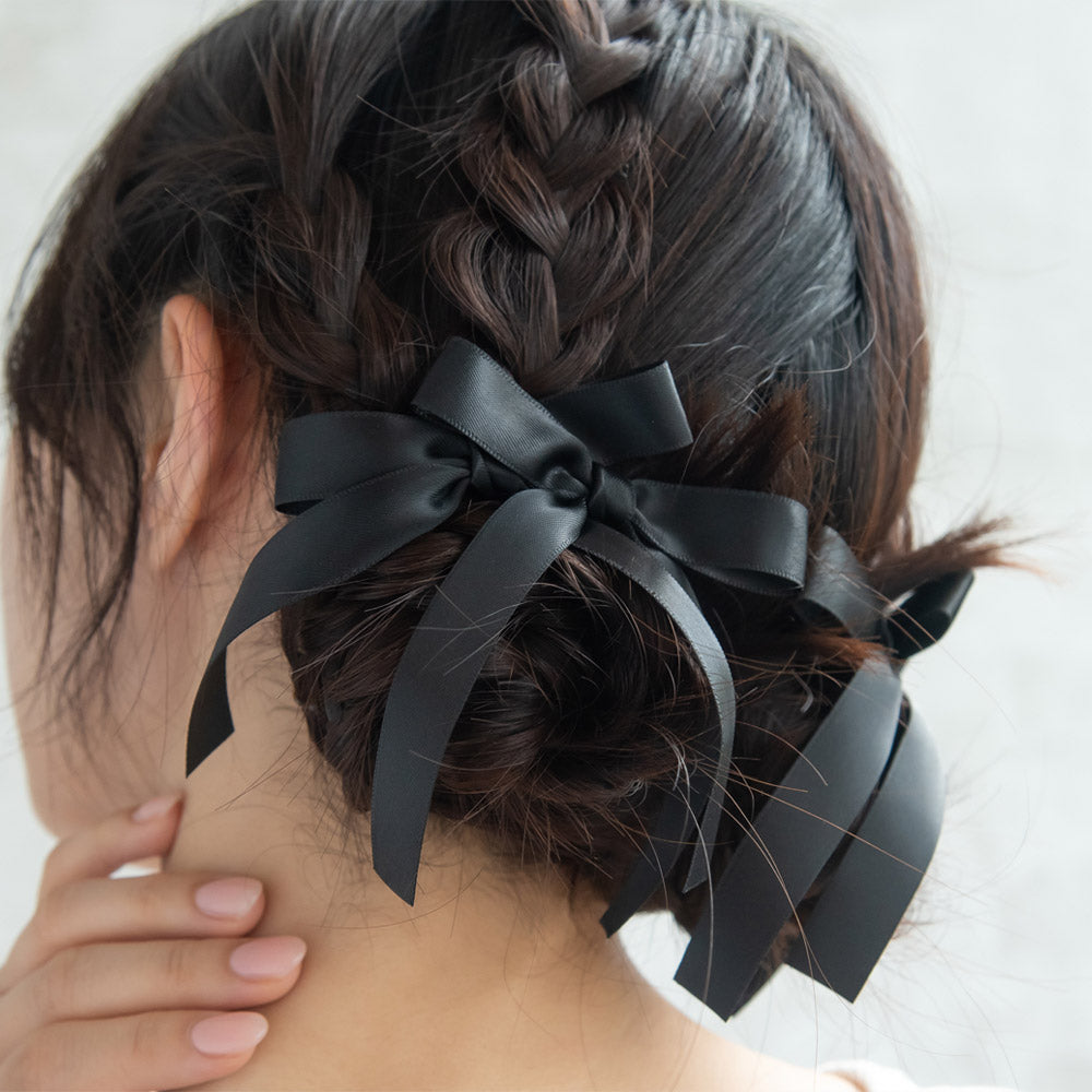 Double Ribbon Bow Pinch Clip Set