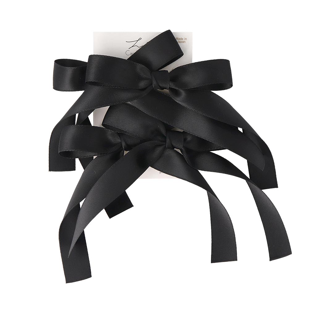 Double Ribbon Bow Pinch Clip Set