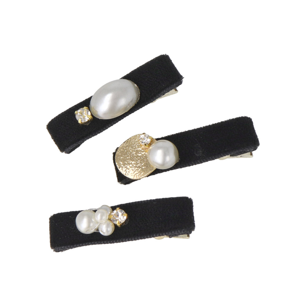 Velvet Ornate Hair Clip Set