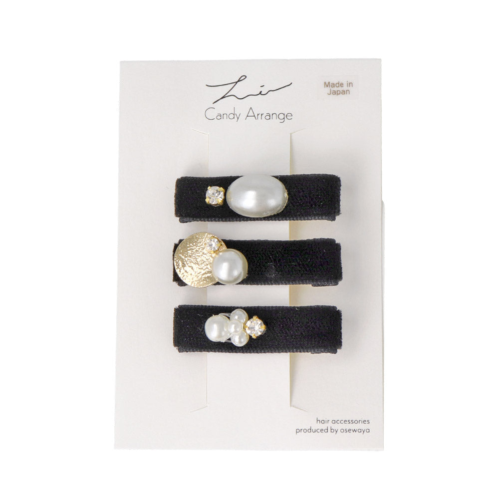 Velvet Ornate Hair Clip Set