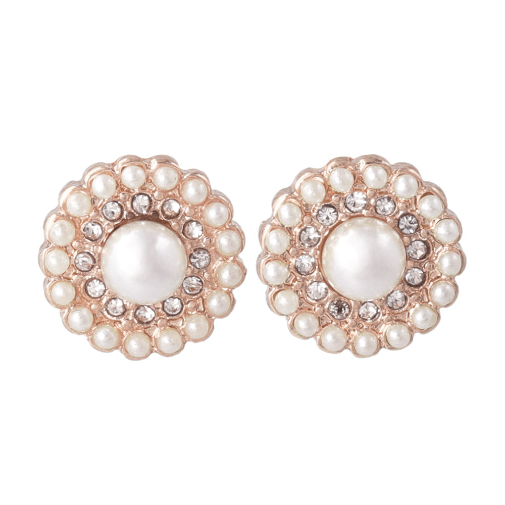 Pearly Pave Disc Clip Ons