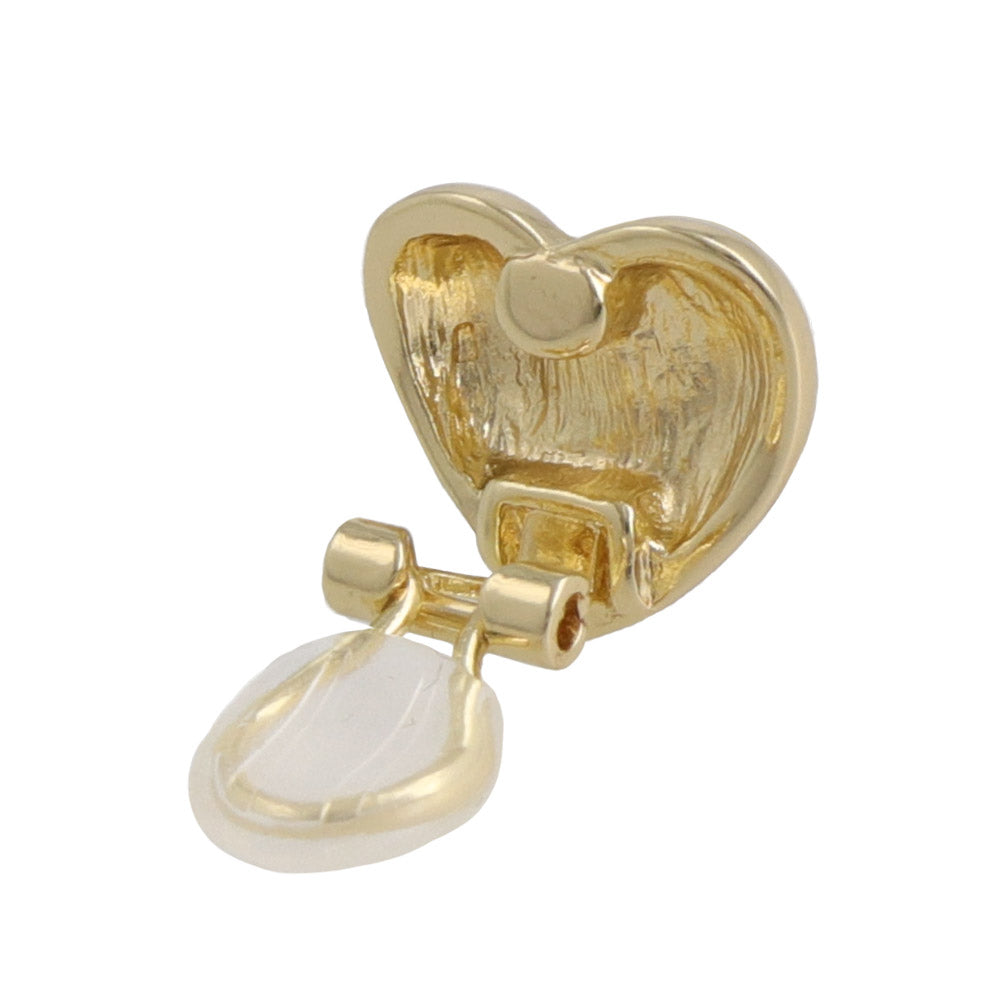 Puffed Metal Heart Clip Ons