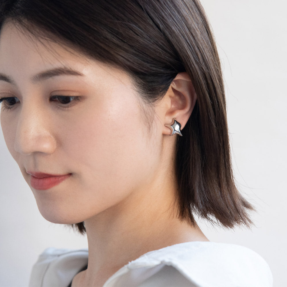 Irregular Star Clip On Earrings