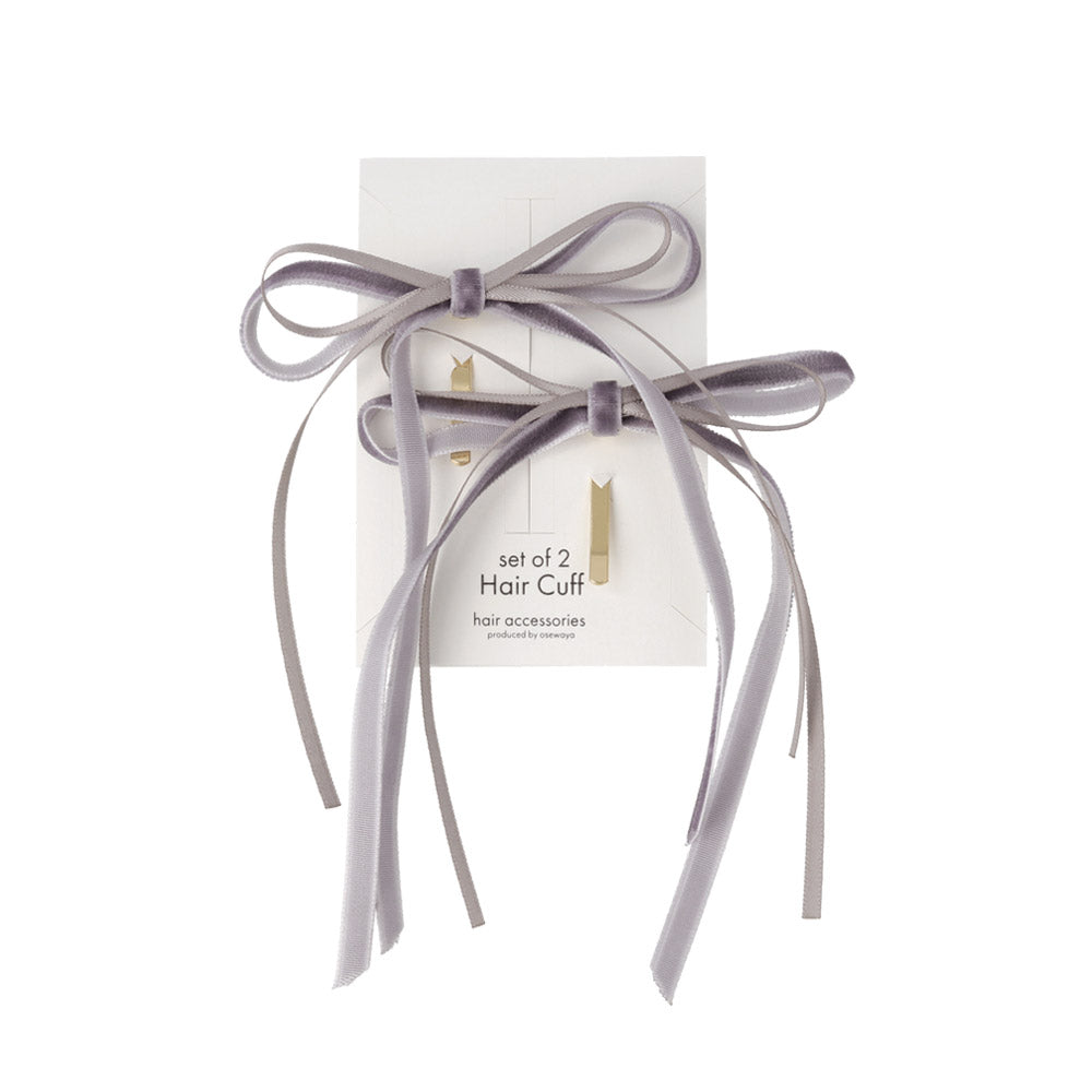 Skinny Long Velvet Bow Pony Hook Set
