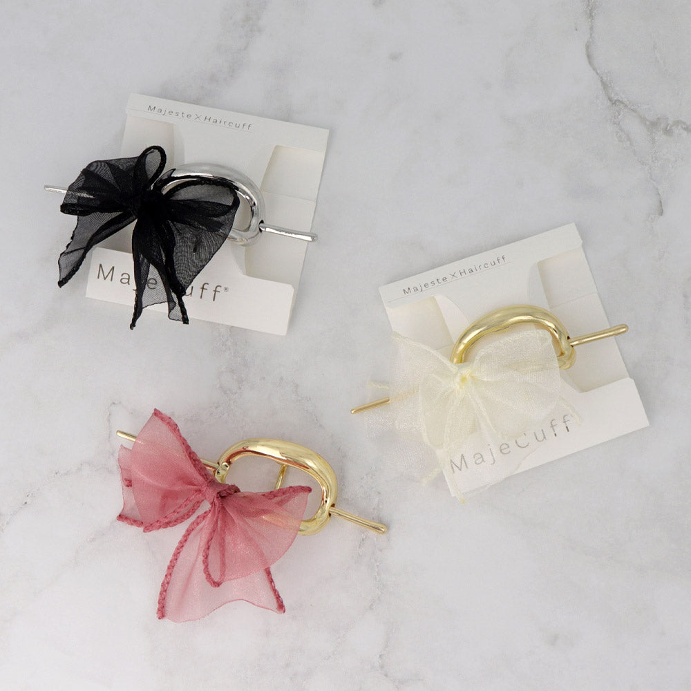 Ribbon Bow Maje Cuff Pony Hook