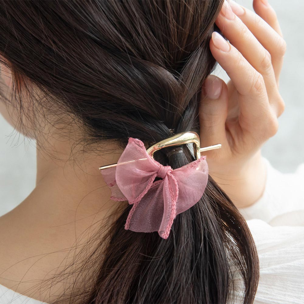 Ribbon Bow Maje Cuff Pony Hook