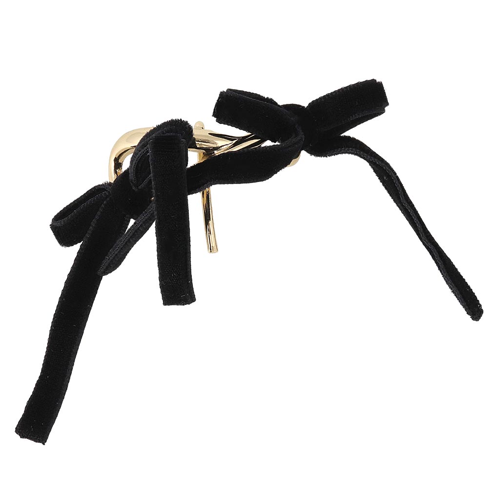 Double Velvet Bow Pony Hook