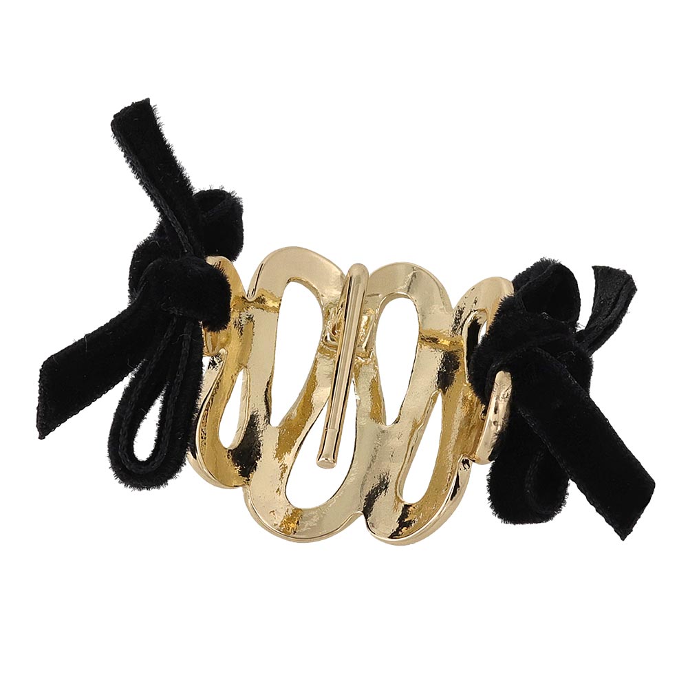 Wave Side Bow Pony Hook