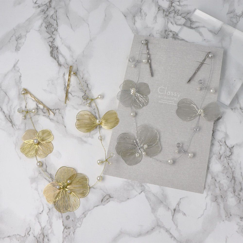 Large Openwork Flower Hair Vine - osewaya