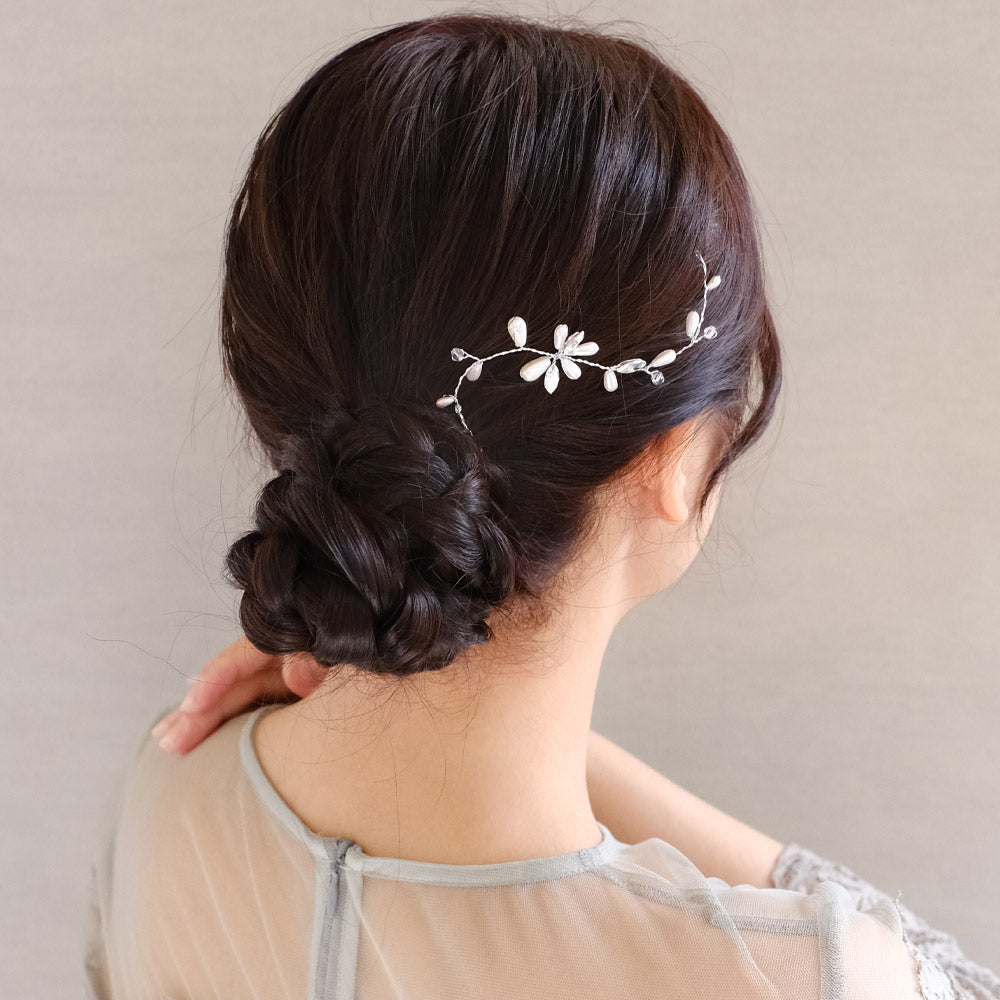 Pearl and Crystal Twig Headpiece