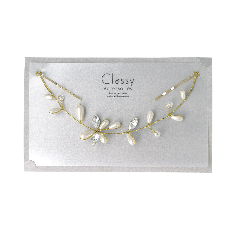 Pearl and Crystal Twig Headpiece