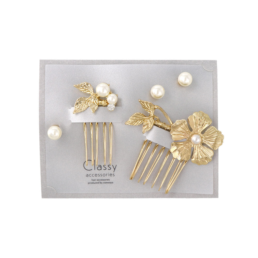 Decorative Spiral Hairpin and Slide Comb Set
