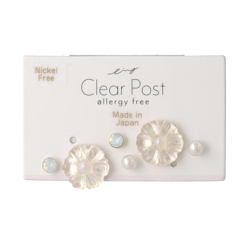 Translucent Flower Plastic Stud Set