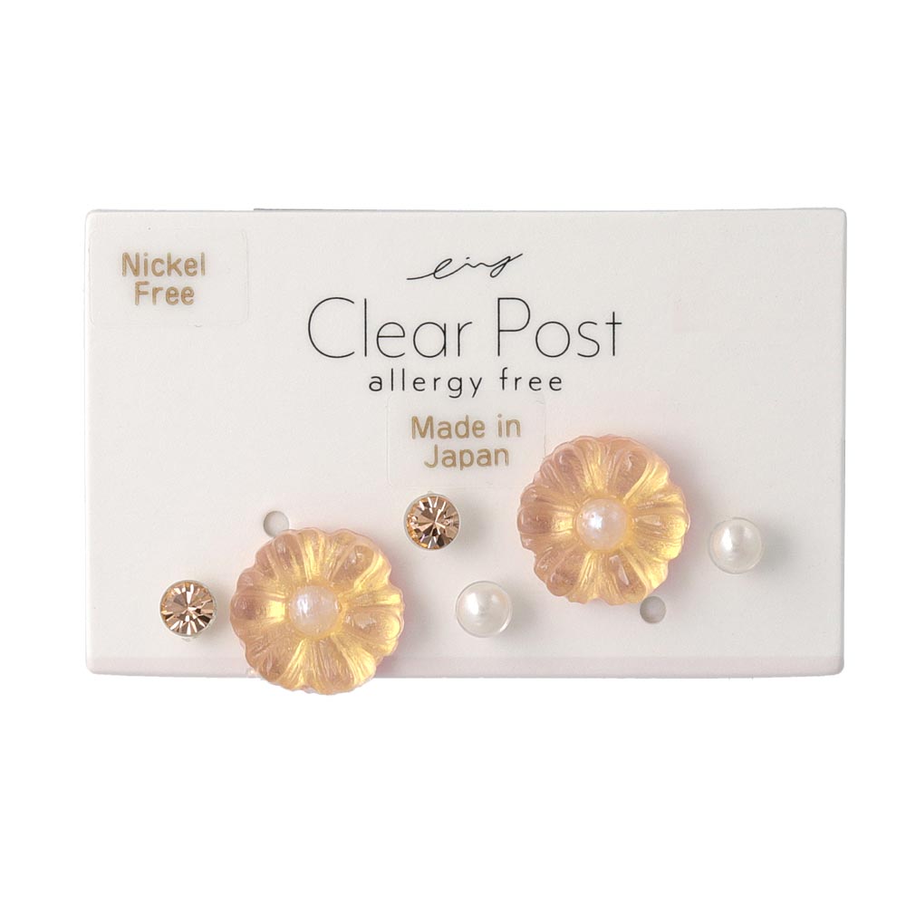 Translucent Flower Plastic Stud Set